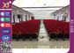 Durable Red Tip Up Auditorium Chairs Polypropylene Fram Comfort PU Molded Sponge supplier